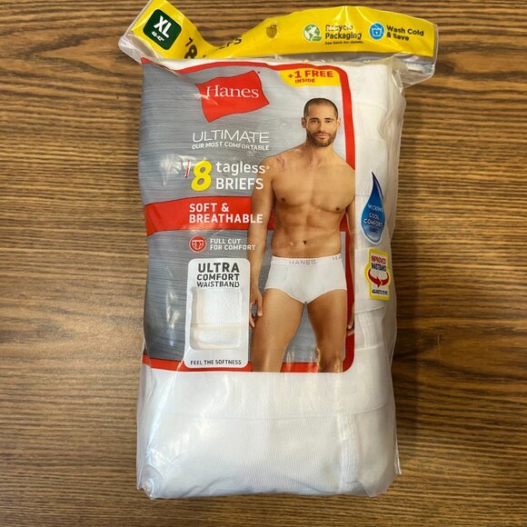 M101 Hanes Ultimate Men's Brief Underwear 8-Pack - Size XL (40-42) - NWT - Picture 3 of 6